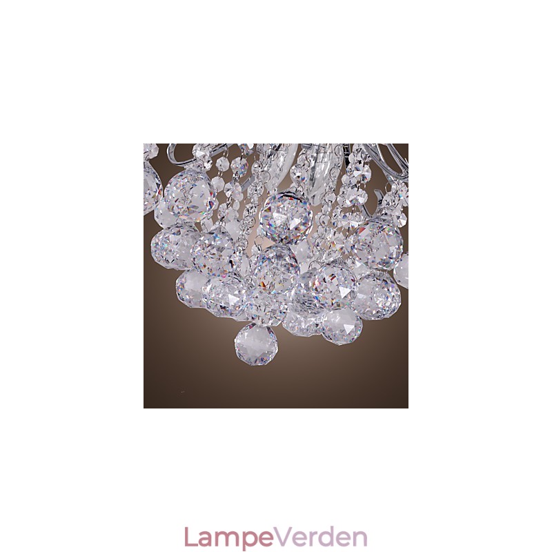 Moderne moderne krystal mini stil galvaniseret metal lysekrone Flush Mount