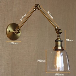 Retro Vintage RACK Soveværelse Sengekant Eksklusiv Hotel Lobby Dekoreret Antik Bronze Wall Sconce