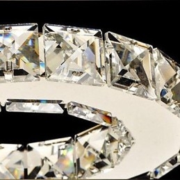 Crystal Flush Mount 3 lys moderne gennemsigtig galvanisering rustfrit stål