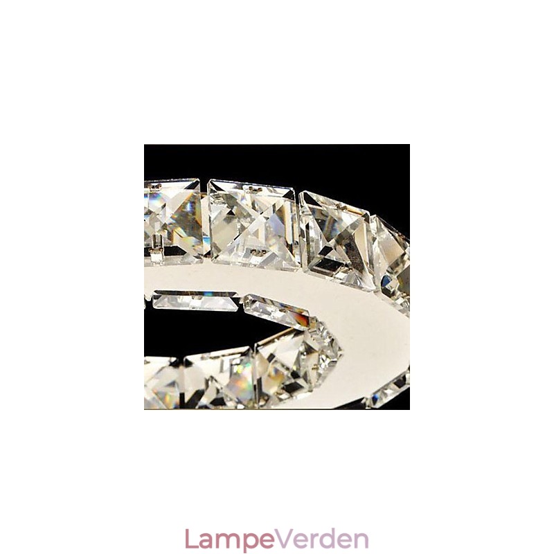 Crystal Flush Mount 3 lys moderne gennemsigtig galvanisering rustfrit stål