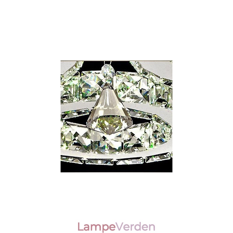 Crystal Flush Mount 3 lys moderne gennemsigtig galvanisering rustfrit stål