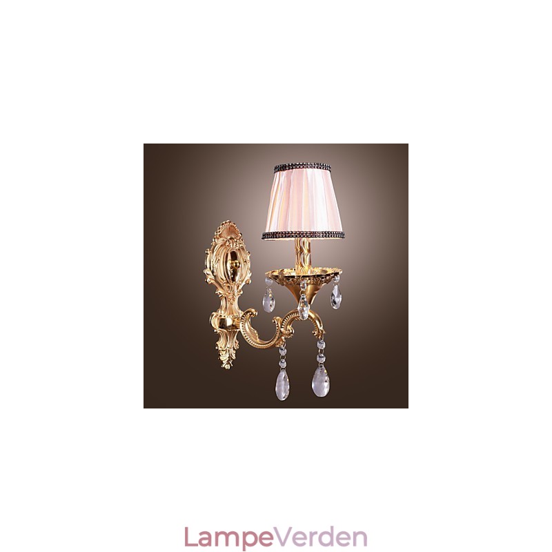 Elegant krystal væglampe i pink