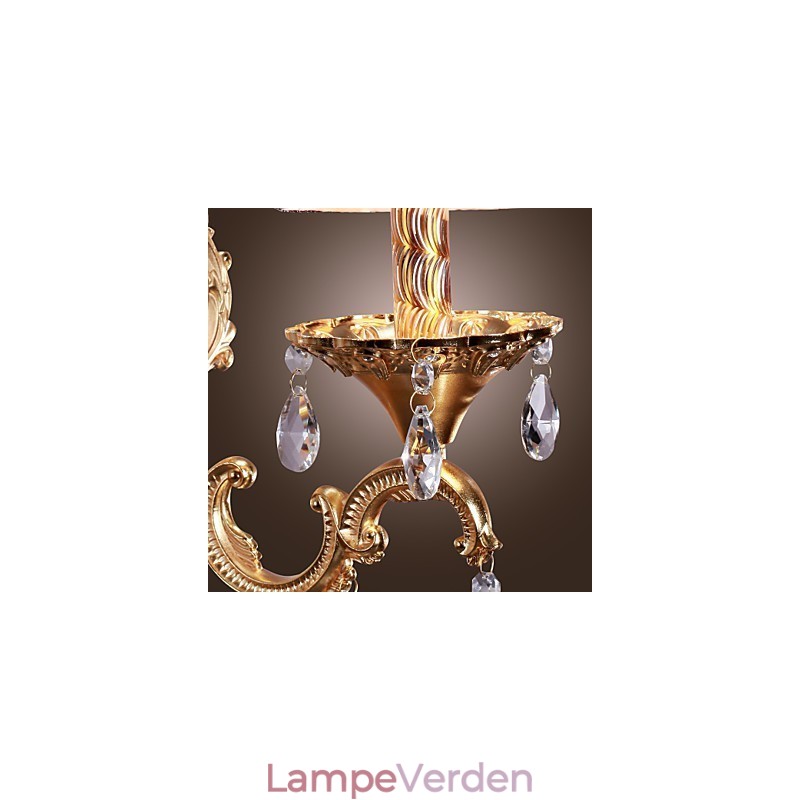 Elegant krystal væglampe i pink
