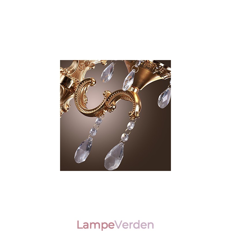 Elegant krystal væglampe i pink
