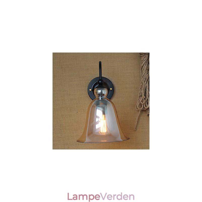 Amerikansk Landdistrikter Minimalistisk Stue Gang Dekoreret Glasvæg Sconce