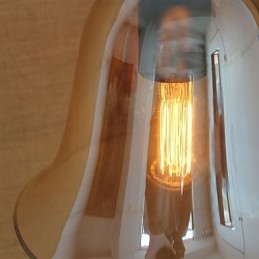 Amerikansk Landdistrikter Minimalistisk Stue Gang Dekoreret Glasvæg Sconce