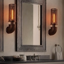 Gendan ældgamle måder Smedejern Loft Creative Wall Lamp Lights