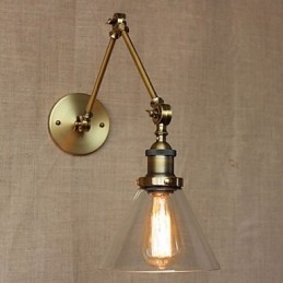 Industriel stil Retro Vintage Stores Soveværelse Moderne kirkesal dekoreret bronze væg lampet