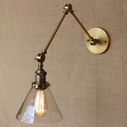 Industriel stil Retro Vintage Stores Soveværelse Moderne kirkesal dekoreret bronze væg lampet