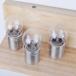 Mini-stil væglamper med glasskærme Moderne moderne træ Bambus væglampe