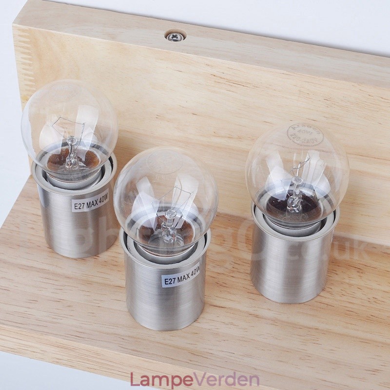 Mini-stil væglamper med glasskærme Moderne moderne træ Bambus væglampe