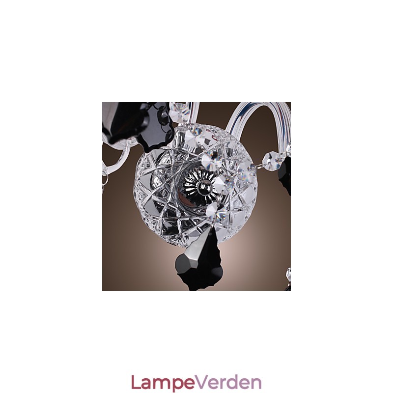 Krystal væglampe med 2 lys i stofskærm