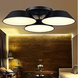 Flush Mount 3 lys Metal Akryl Simple Modern