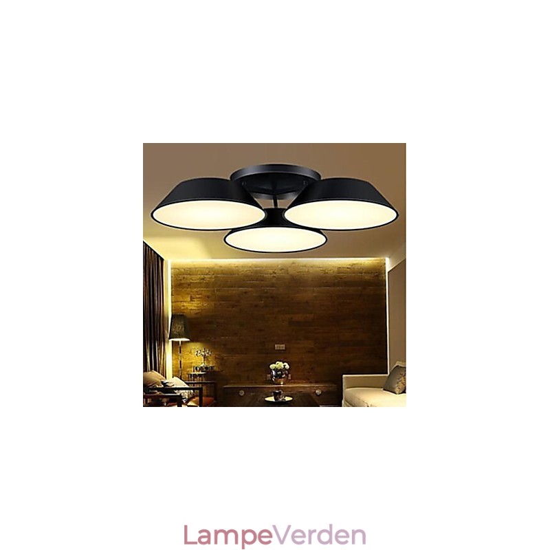 Flush Mount 3 lys Metal Akryl Simple Modern