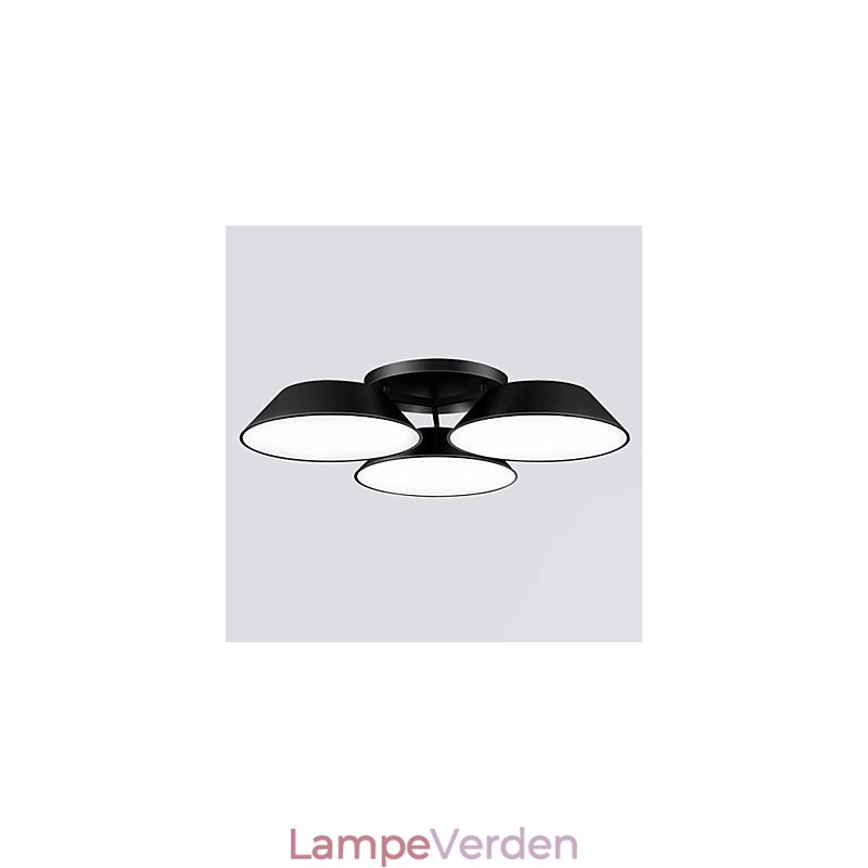 Flush Mount 3 lys Metal Akryl Simple Modern