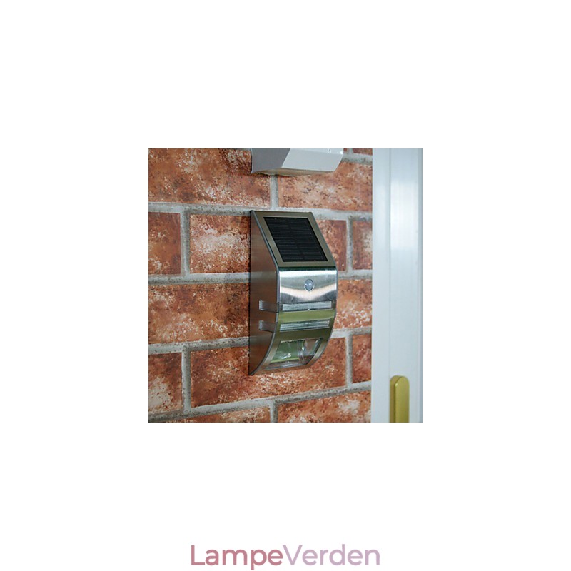 Solar hvid væglampe med PIR bevægelsessensor