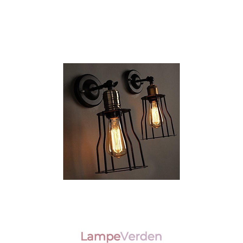 Creative The Head Of A Bed Titanium Metal Væglampe Light