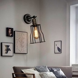 Creative The Head Of A Bed Titanium Metal Væglampe Light
