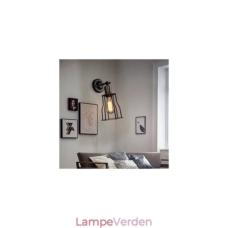 Creative The Head Of A Bed Titanium Metal Væglampe Light