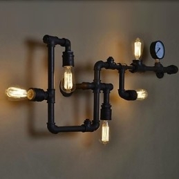 Wall Sconces 5 Light Water Pipe Iron Mini Style Industrial Style Country Metal