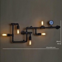 Wall Sconces 5 Light Water Pipe Iron Mini Style Industrial Style Country Metal