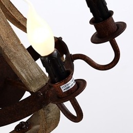 Vintage amerikansk rustik trævæg vintønde lampe Liviing og soveværelse lampe