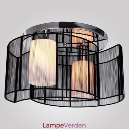 Loftslampe Moderne Design 2 Lys Sort Loftslampe Moderne Design 2 Lys Sort