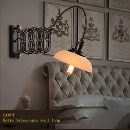 Vintage Industriel Amerikansk Country Restaurant Soveværelse Studie Kreativ Trappe Gang Lampe Teleskopjern Væglamper