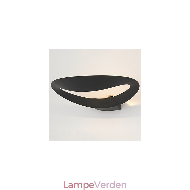Kunstnerisk væglampe med 1 lys i sort og hvid