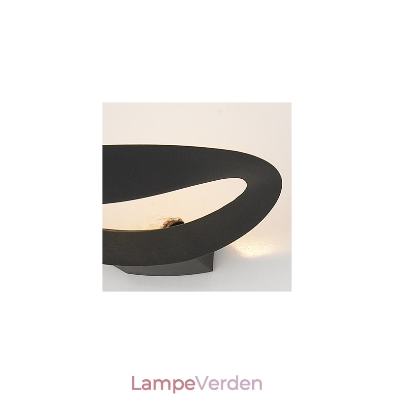 Kunstnerisk væglampe med 1 lys i sort og hvid