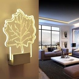 Akryl væglampe PVC lampe Light Chip Modern Contemporary Metal