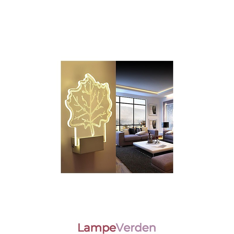 Akryl væglampe PVC lampe Light Chip Modern Contemporary Metal