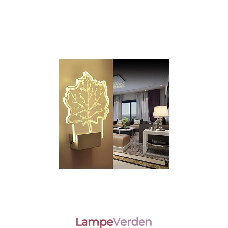 Akryl væglampe PVC lampe Light Chip Modern Contemporary Metal