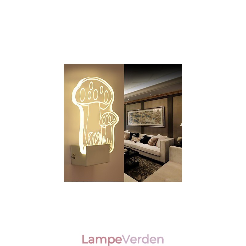 Akryl Væglampe PVC Lampe Lys Moderne Moderne Metal