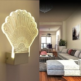 Akryl Væglampe PVC Lampe Lys Moderne Moderne Metal