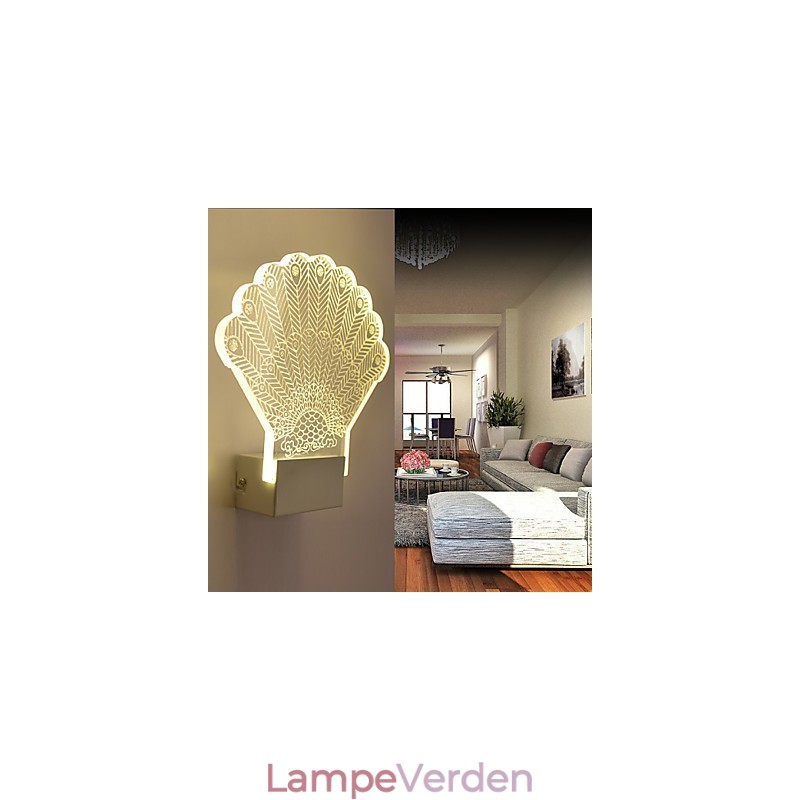 Akryl Væglampe PVC Lampe Lys Moderne Moderne Metal