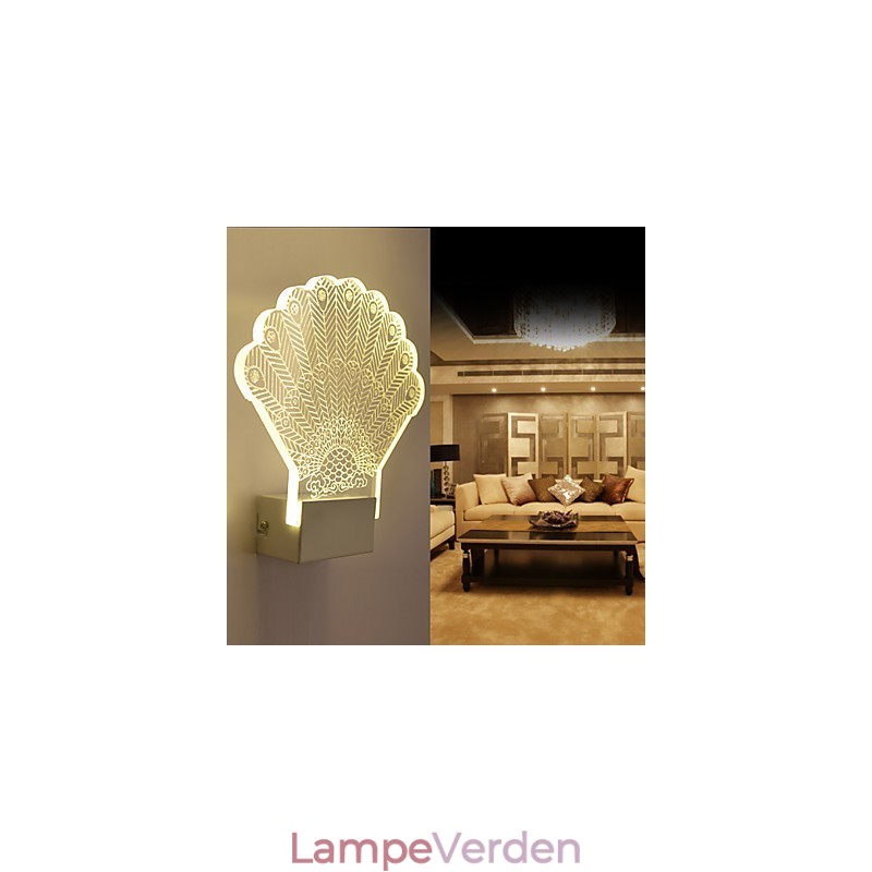 Akryl Væglampe PVC Lampe Lys Moderne Moderne Metal