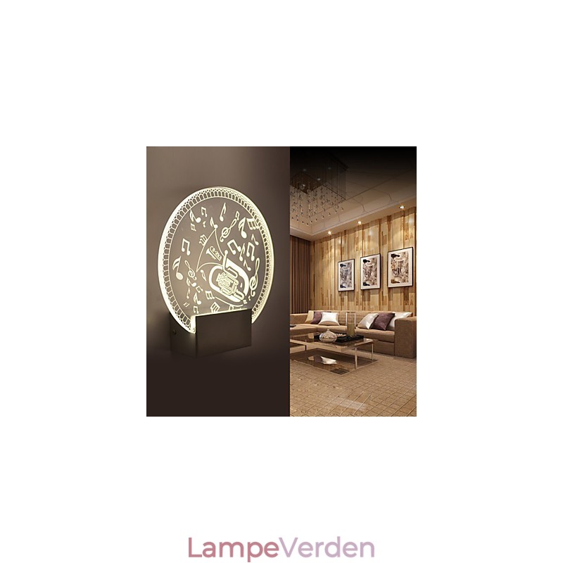 Akryl Væglampe PVC Lampe Lys Moderne Moderne Metal