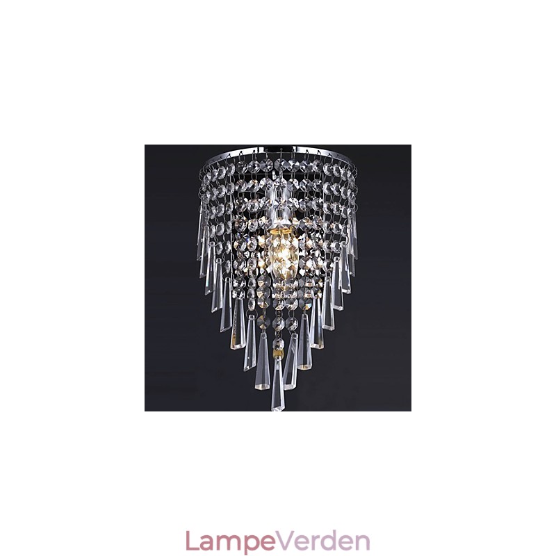 Klassisk krystal væglampe med 1 lys