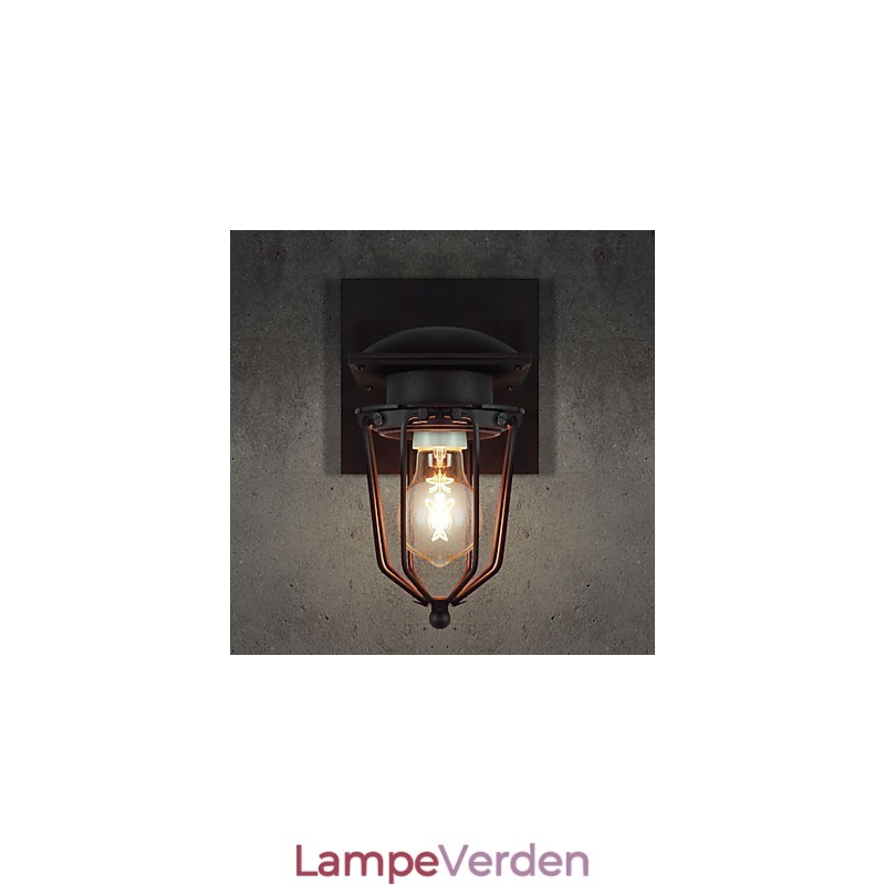 Retro smedede væglamper Enkelt hoved antik væglampe Reminisced Lampe Loft American Iron Vintage Small Cages Væglampe