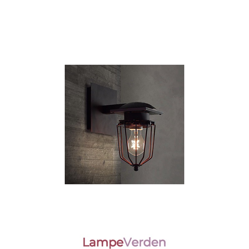 Retro smedede væglamper Enkelt hoved antik væglampe Reminisced Lampe Loft American Iron Vintage Small Cages Væglampe
