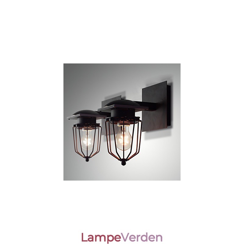 Retro smedede væglamper Enkelt hoved antik væglampe Reminisced Lampe Loft American Iron Vintage Small Cages Væglampe