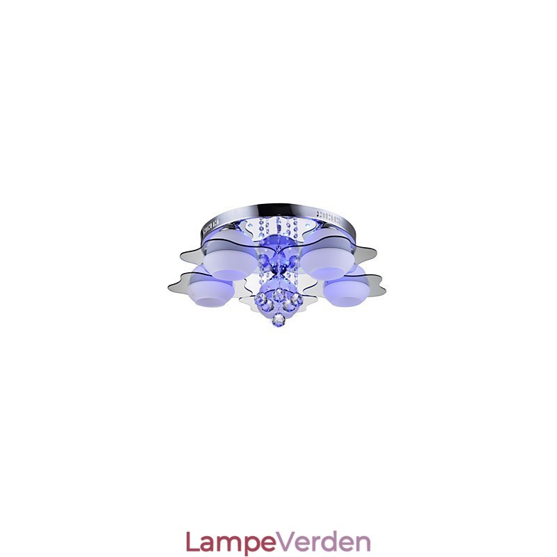 Fjernbetjening 5 lygter med Blue Redss Moderne Loftslys Flush Mount