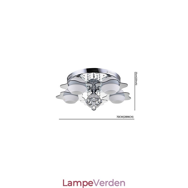 Fjernbetjening 5 lygter med Blue Redss Moderne Loftslys Flush Mount