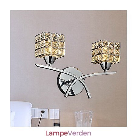 Moderne krystal væglampe i 2 lys Moderne krystal væglampe i 2 lys