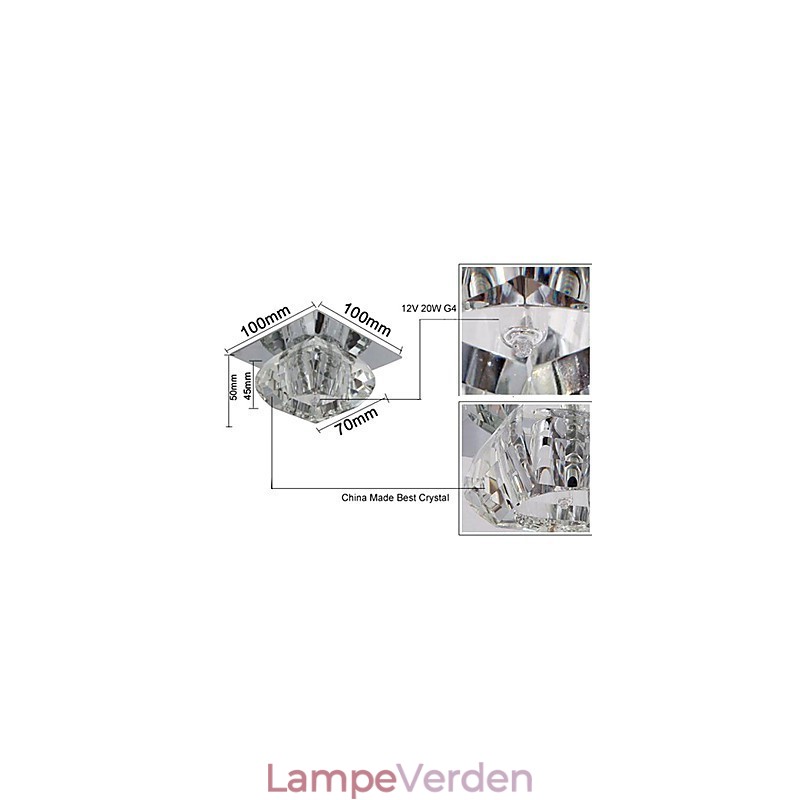 Moderne moderne krystal Mini Style Flush Mount