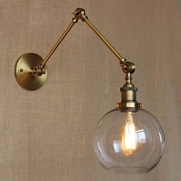 Væglamper Gyngelys Læsevæglamper Krystal Mini Style Rustik Lodge Metal