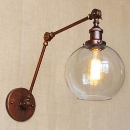 Væglamper Gyngelys Læsevæglamper Krystal Mini Style Rustik Lodge Metal