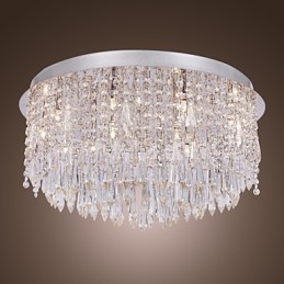 Moderne moderne krystal krom Flush Mount