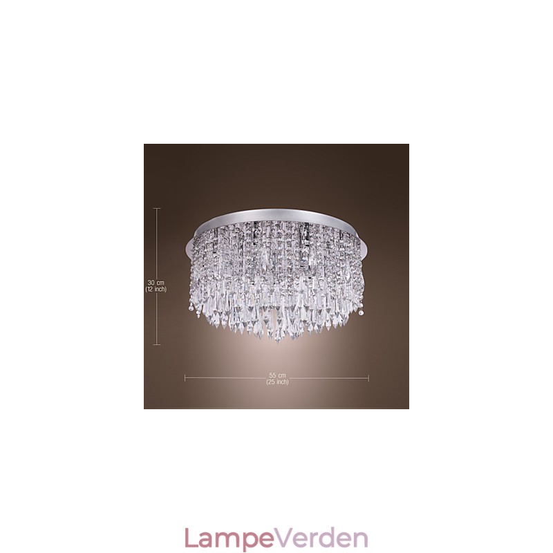Moderne moderne krystal krom Flush Mount